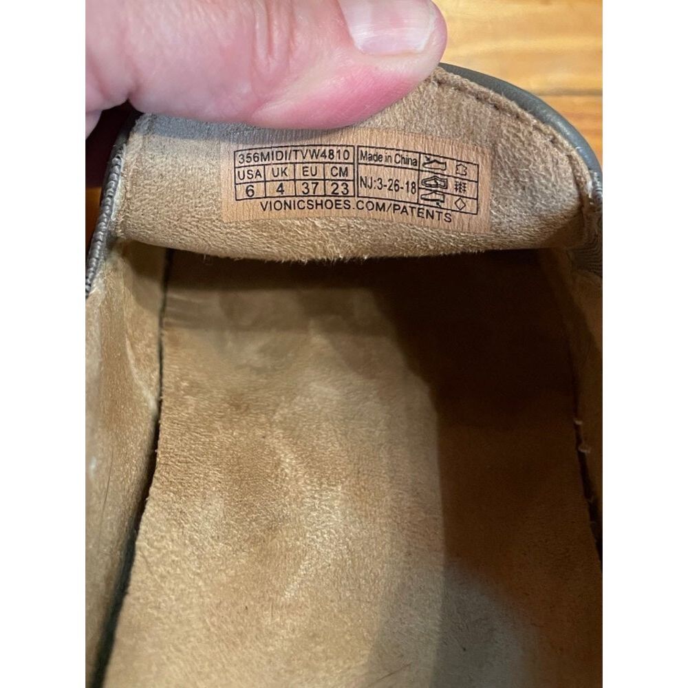 Vionic Slip-On Flats in Olive Green with White Sole - Picture 10 of 10